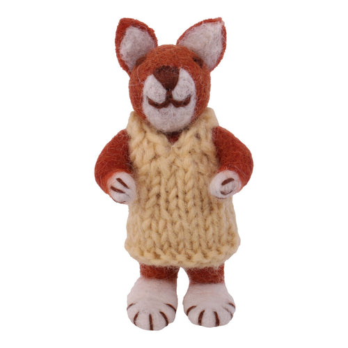 Baby Fox With Yellow Dress Ornament