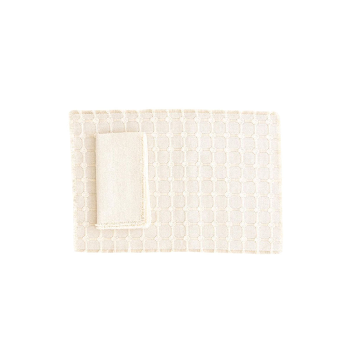 Hopsack Simple Fringe Placemats, Set of 4 Eleish Van Breems Home