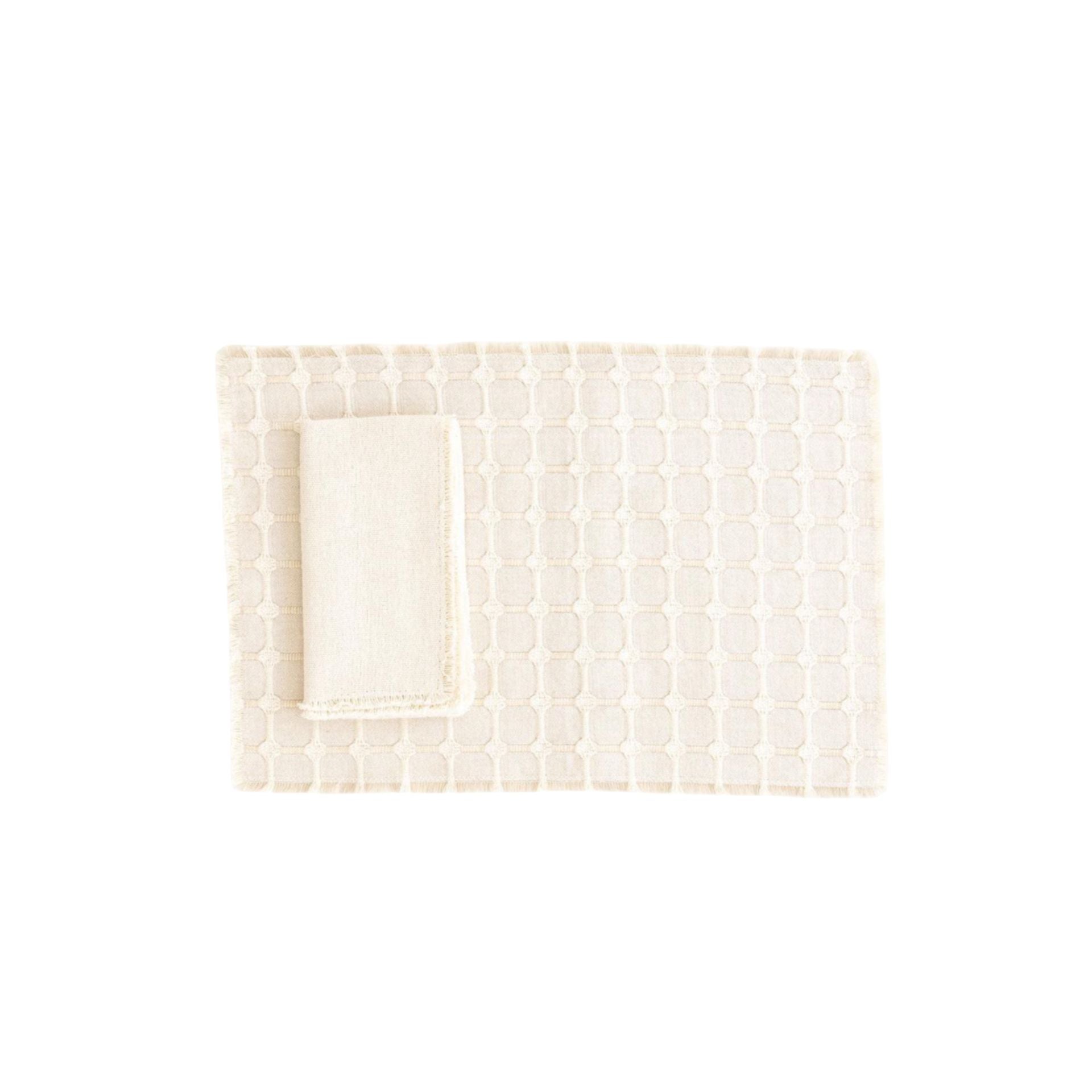 Hopsack Simple Fringe Placemats, Set of 4 Eleish Van Breems Home