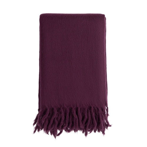 Woolly Mammoth Throw, Plum