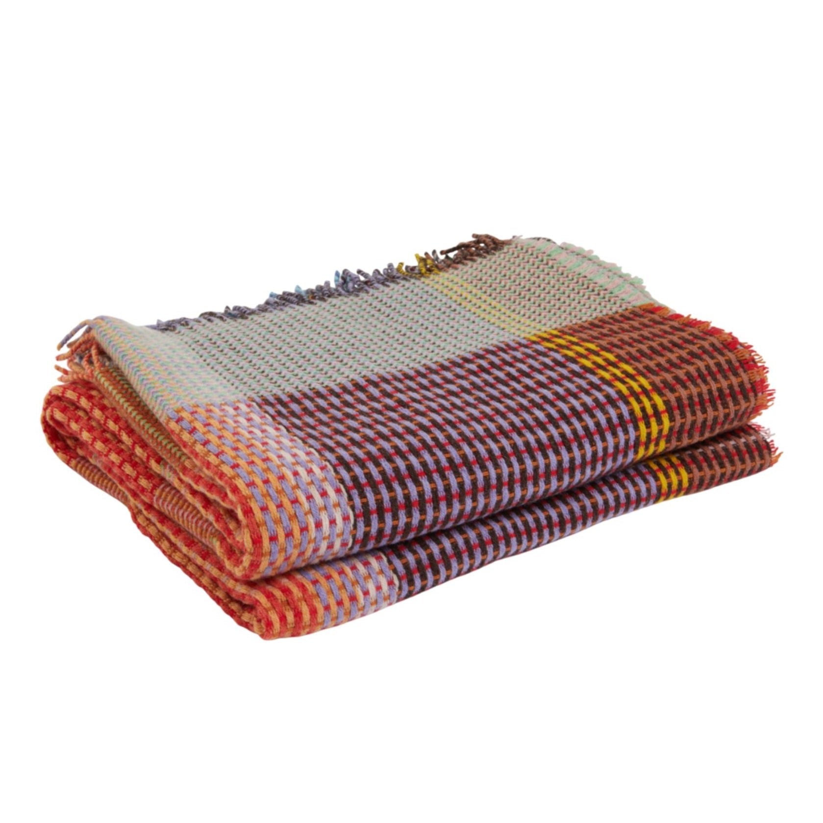 Lovelace Throwlambswool Basket Weave Small Red Eleish Van Breems Home
