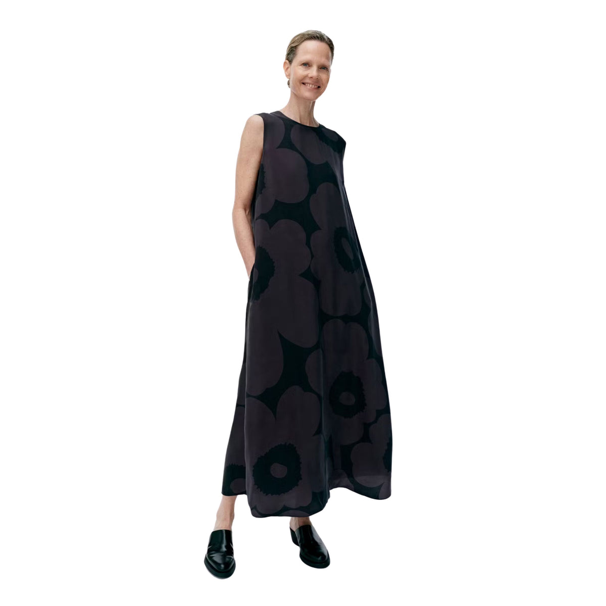 Marimekko Migot Unikko Dress, Black Eleish Van Breems Home