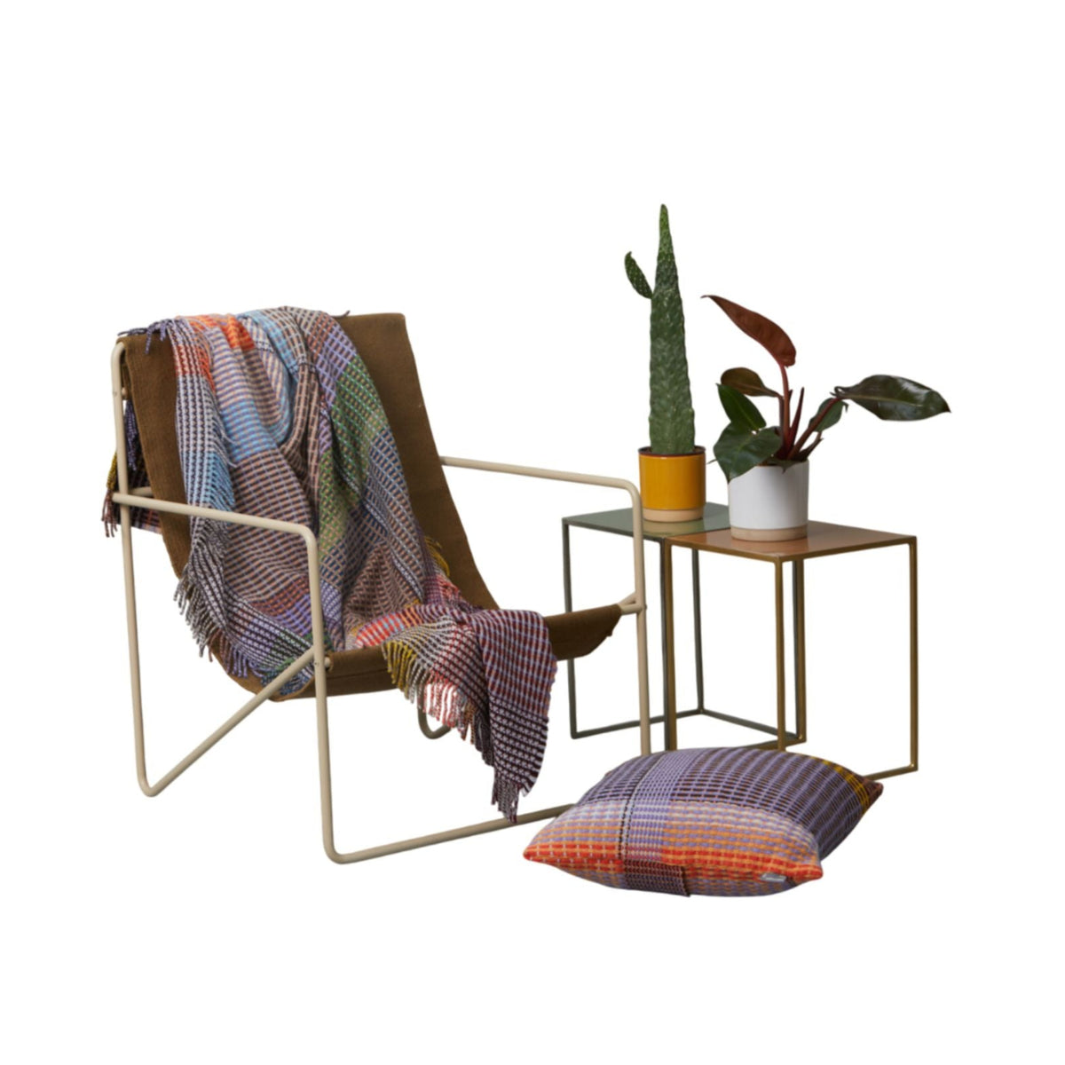 Jankel Lambswool Basket Weave Throw, Small Eleish Van Breems Home