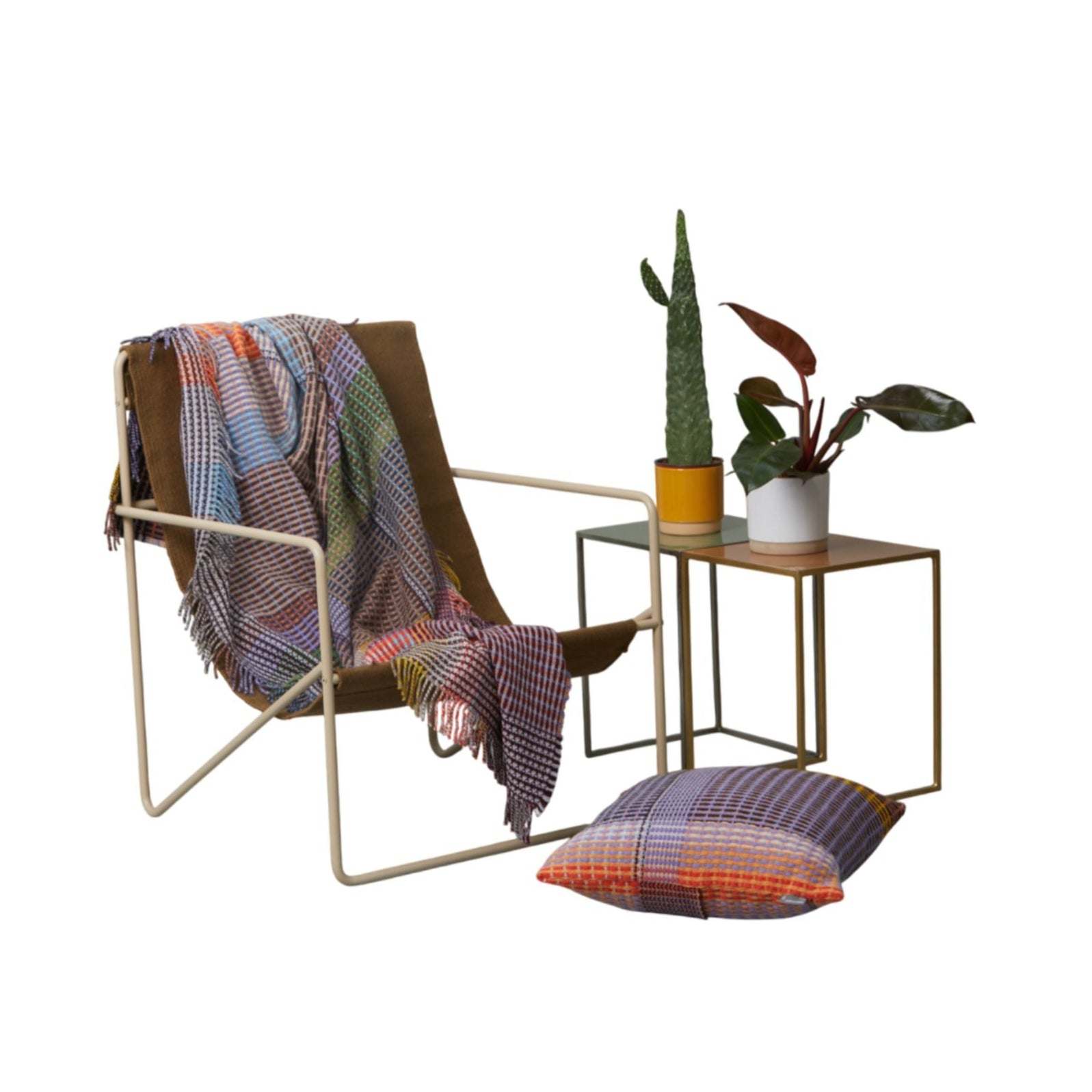 Jankel Lambswool Basket Weave Throw, Small Eleish Van Breems Home