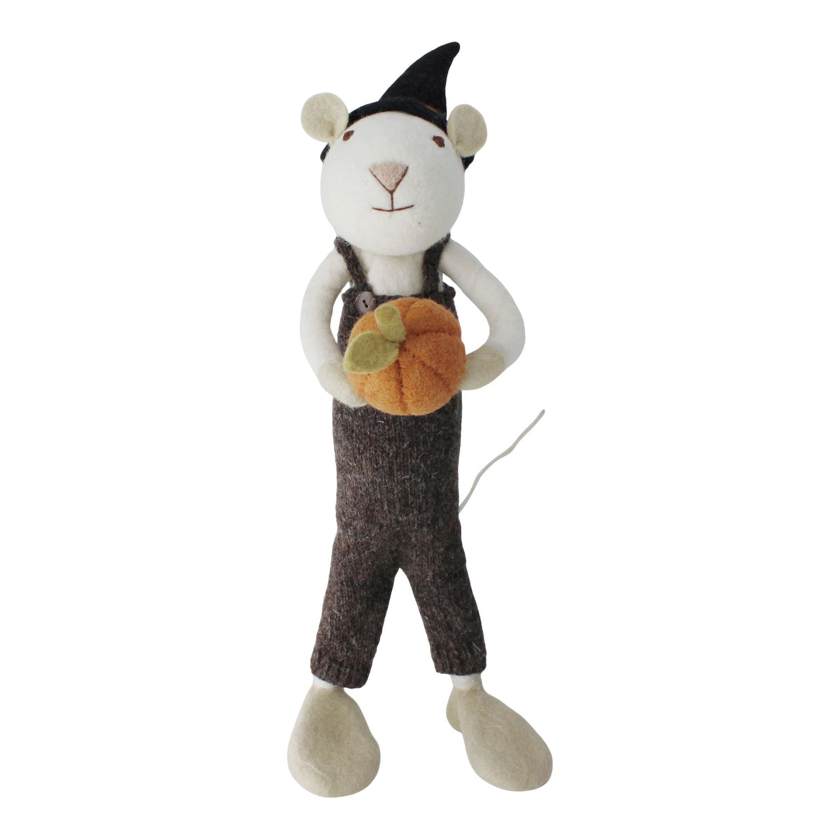 X-Large White Boy Mouse With Pumpkin &amp; Brown Pants Eleish Van Breems Home