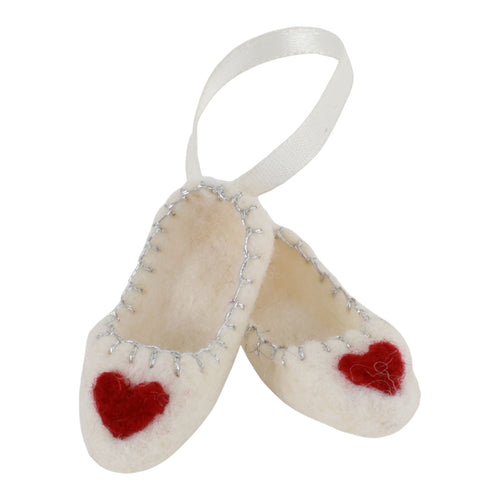 Ballerina Shoes With Hearts Ornament