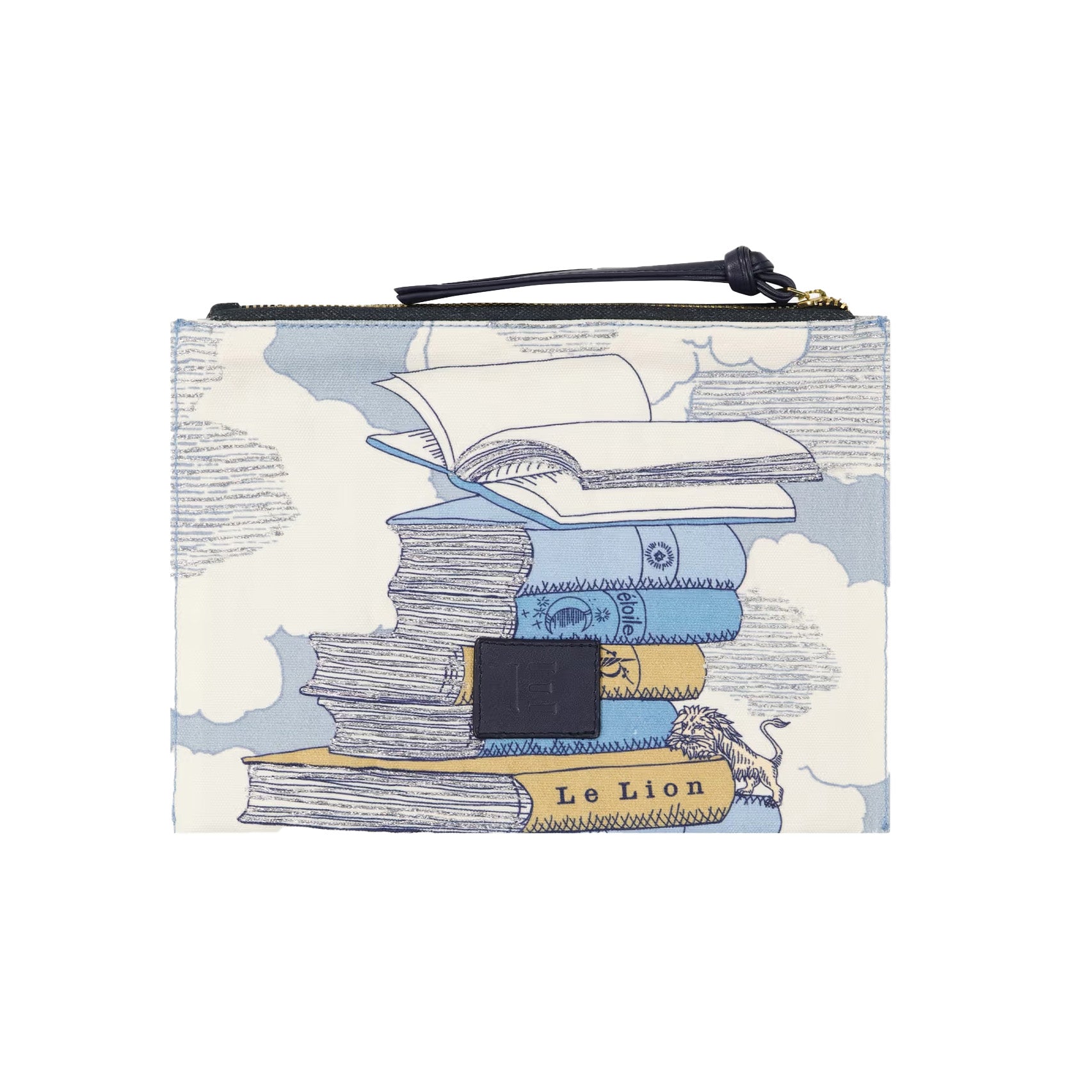 Inoui Editions Embroidered Pouch, Blue Eleish Van Breems Home