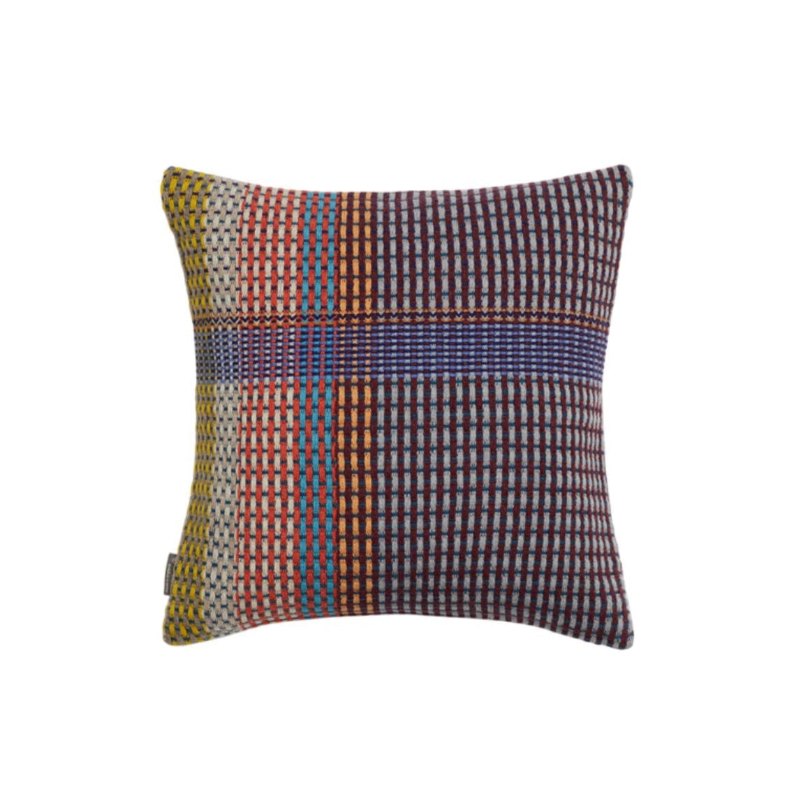 Seacole Lambswool Basket Weave Pillow, Mid Blue Eleish Van Breems Home