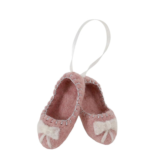 Rose Ballerina Shoes With Bows Ornament