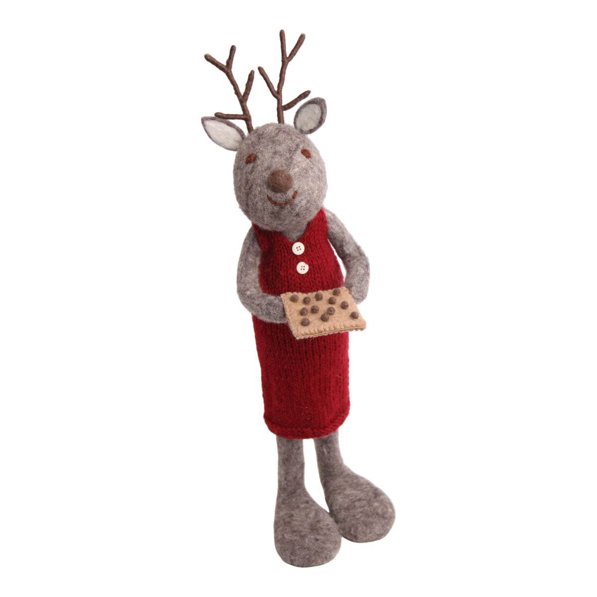 X-Large Grey Girly Deer With Baking Tray Eleish Van Breems Home