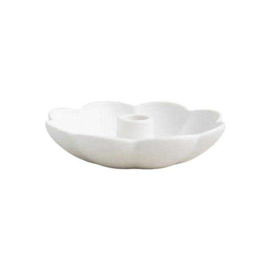 Ceramic Fleur Taper Holder, Wide