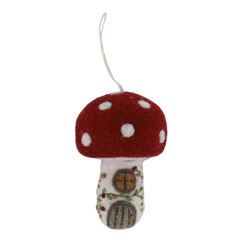 Small Mushroom House Ornament