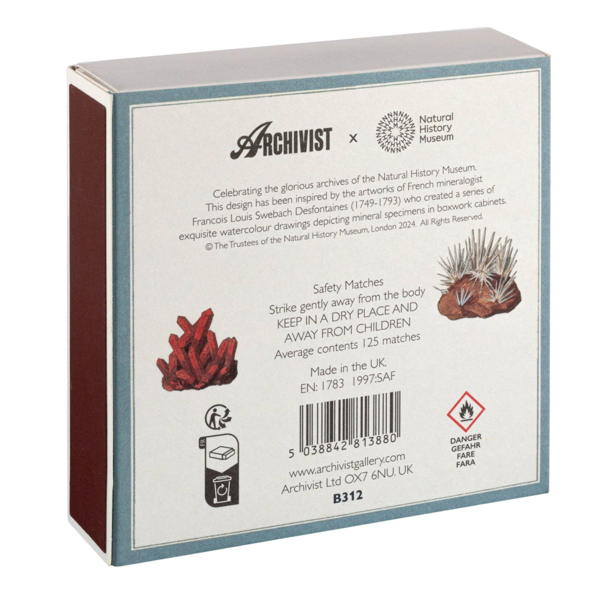 Natural History Museum Minerals Square Safety Matches Eleish Van Breems Home