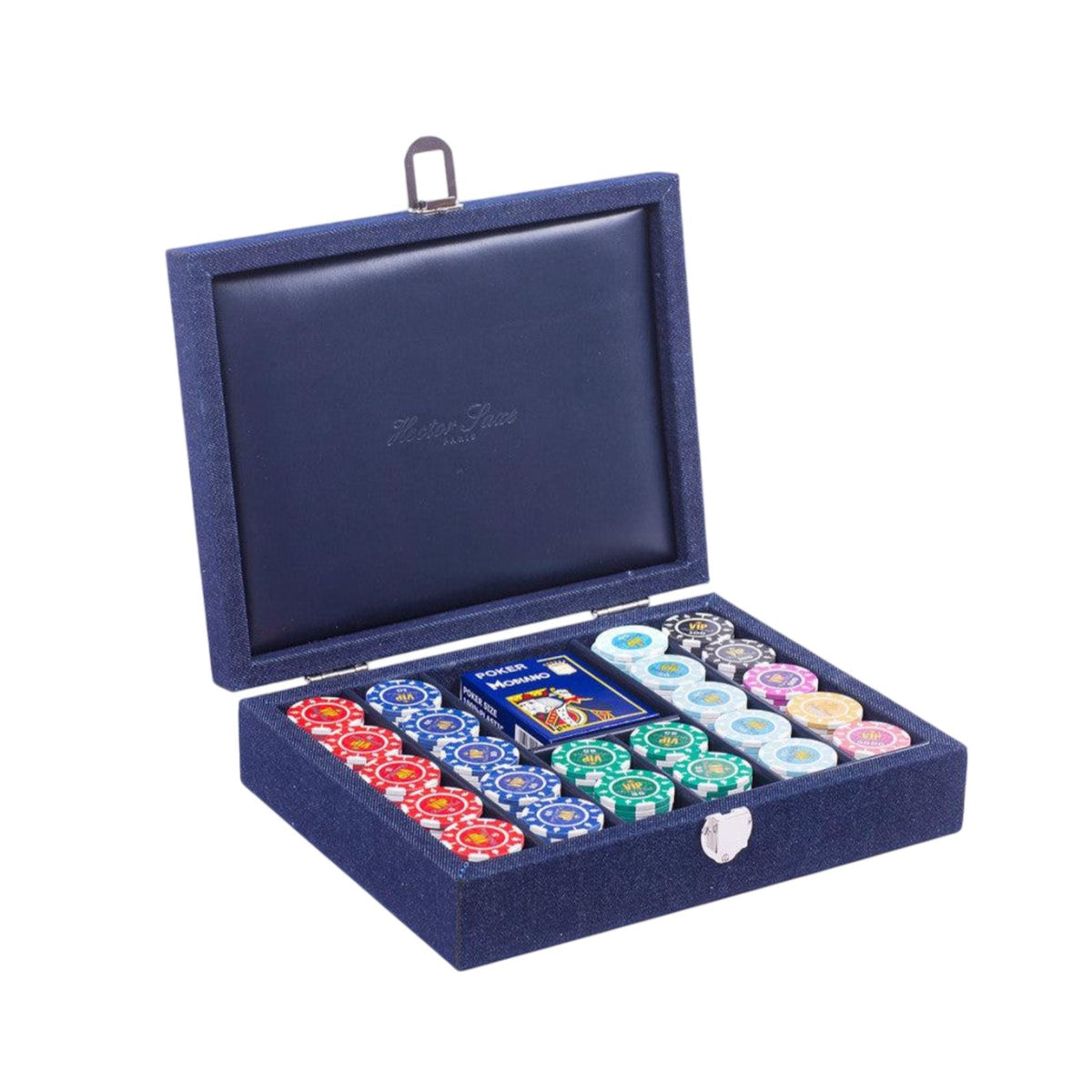 Blue Denim Poker Set Eleish Van Breems Home
