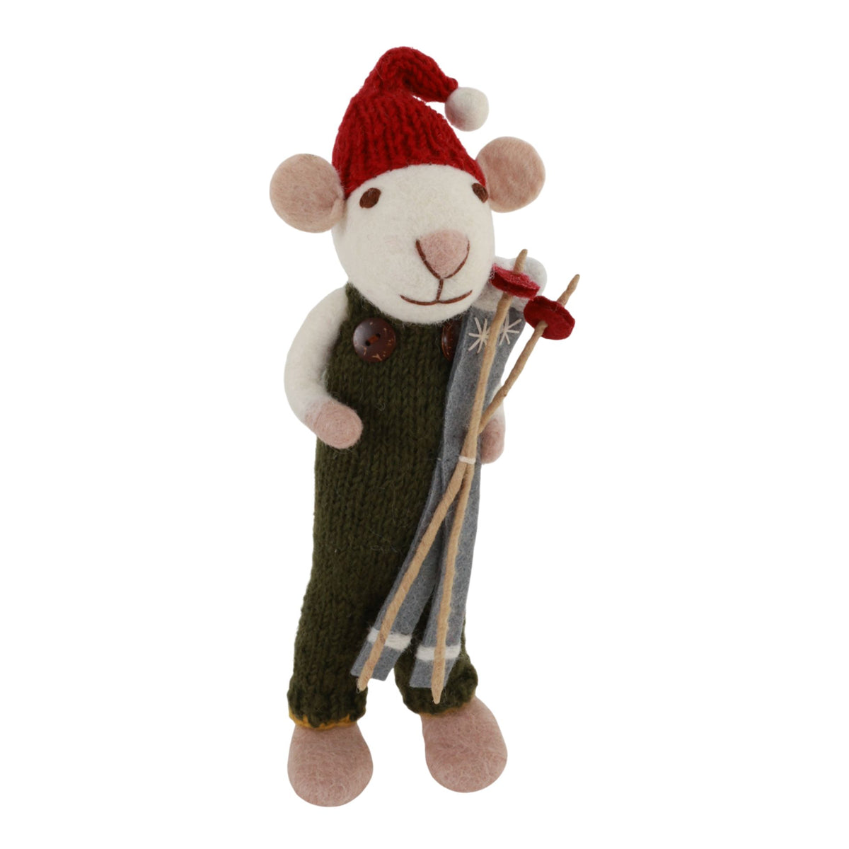 Big White Boy Mouse With Green Pants &amp; Skis Eleish Van Breems Home