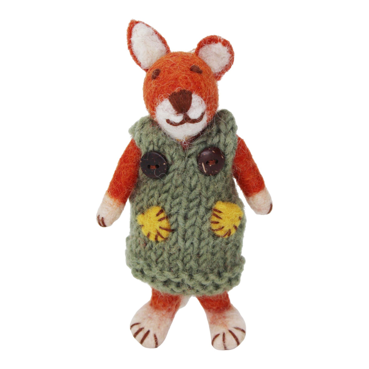 Small Girly Fox With Green Dress Ornament Eleish Van Breems Home