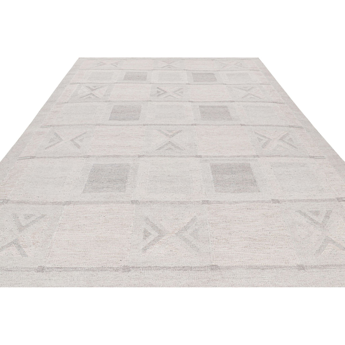 Scandinavian Geometric Rug In Light Gray Eleish Van Breems Home