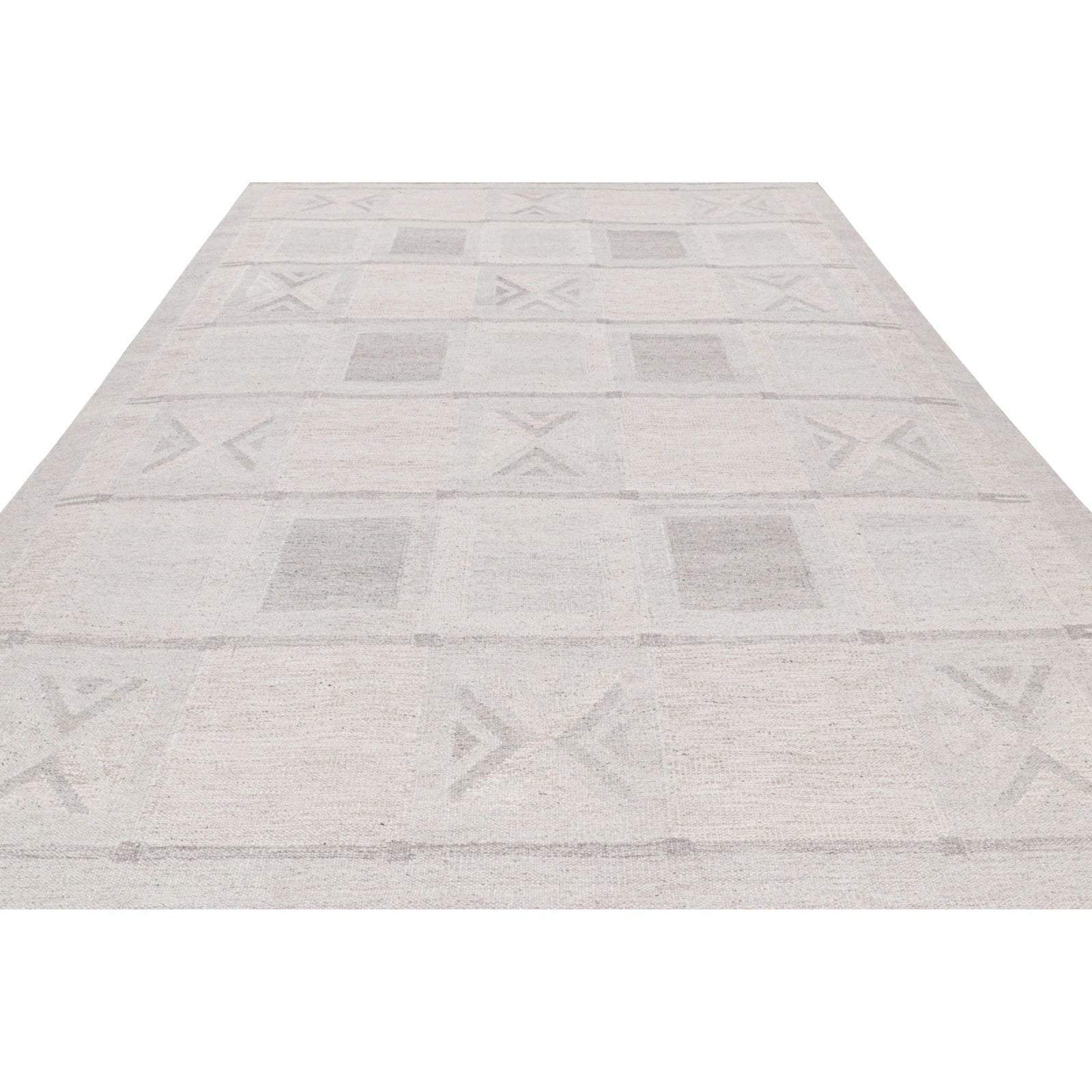 Scandinavian Geometric Rug In Light Gray Eleish Van Breems Home
