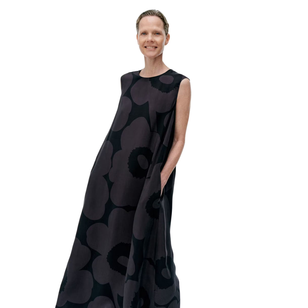 Marimekko Migot Unikko Dress, Black Eleish Van Breems Home