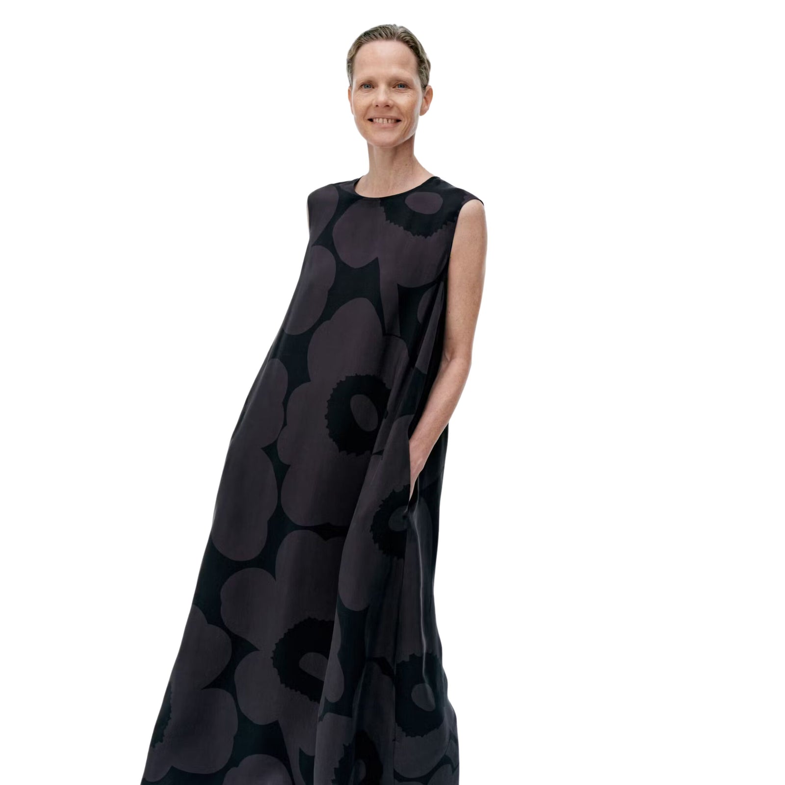 Marimekko Migot Unikko Dress, Black Eleish Van Breems Home