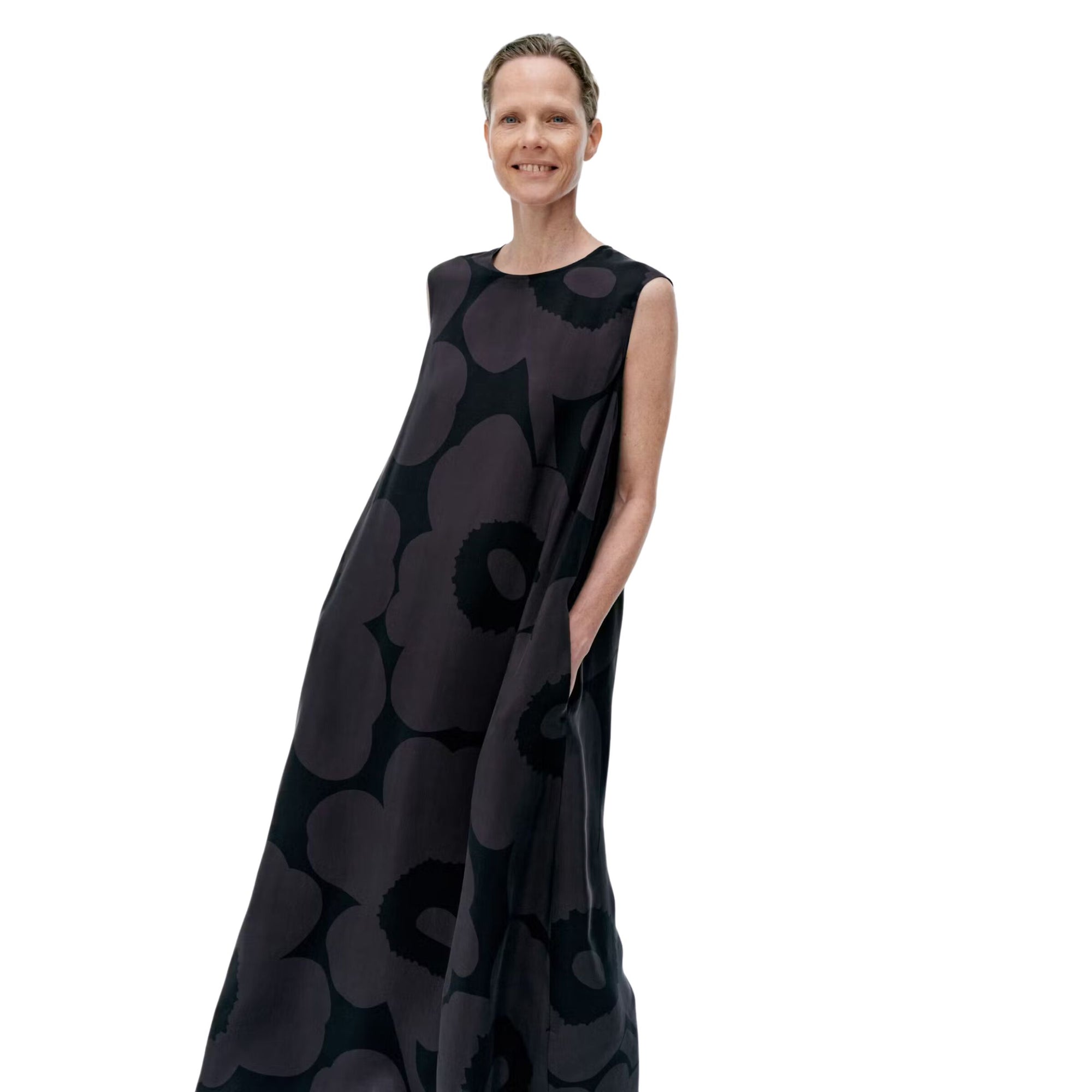 Marimekko Migot Unikko Dress, Black Eleish Van Breems Home