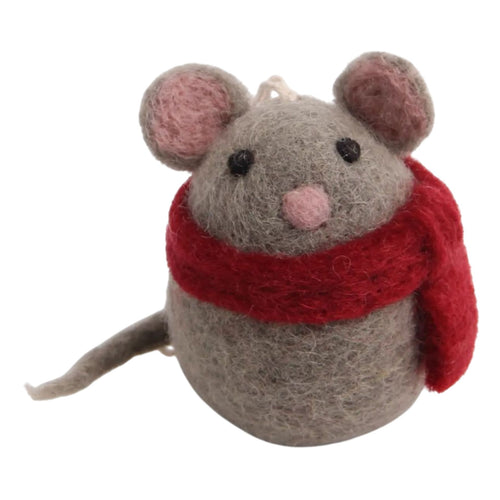Mouse with Scarf Ornament
