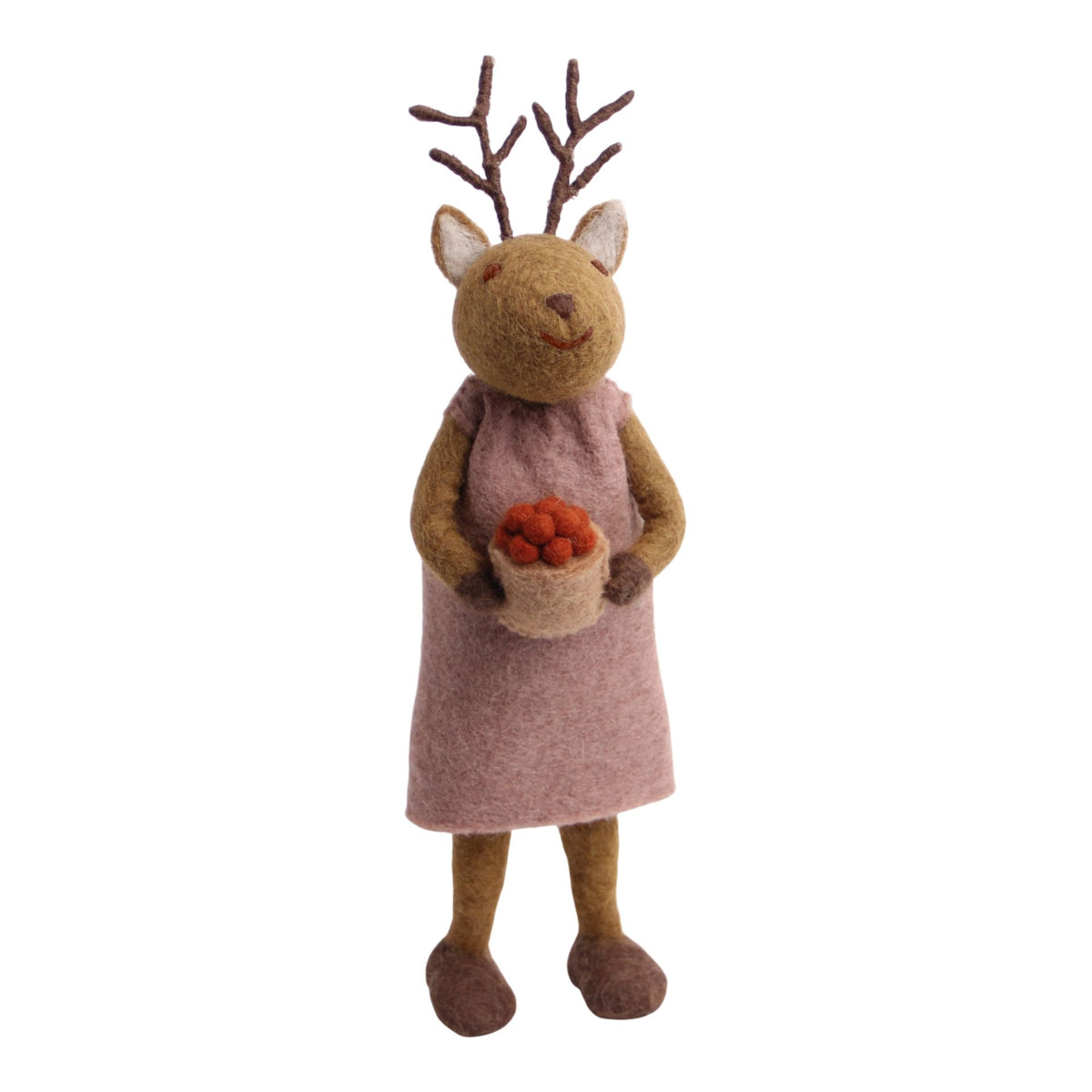 Big Brown Girly Deer With Berries Eleish Van Breems Home