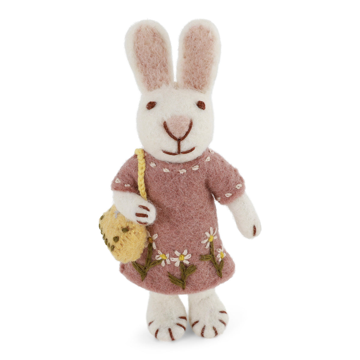 White Bunny W/Lavender Dress &amp; Purse Eleish Van Breems Home