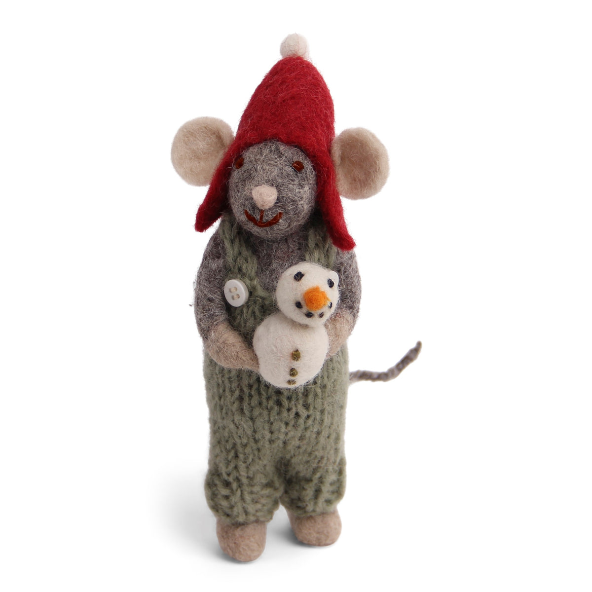 Small Grey Boy Mouse With Snowman Eleish Van Breems Home