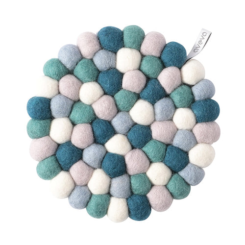 Wool Trivet Small, Aquarius