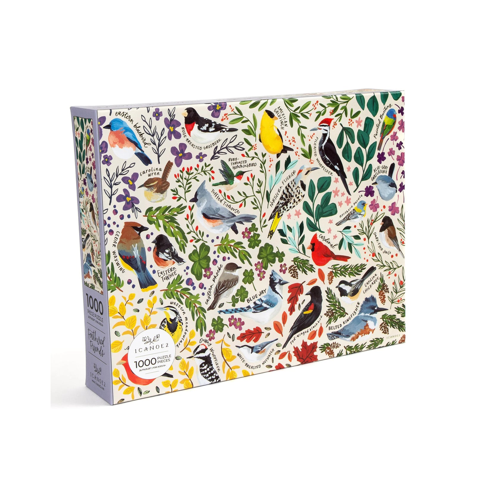 Feathered Friends 1,000 Piece Bird Jigsaw Puzzle Eleish Van Breems Home