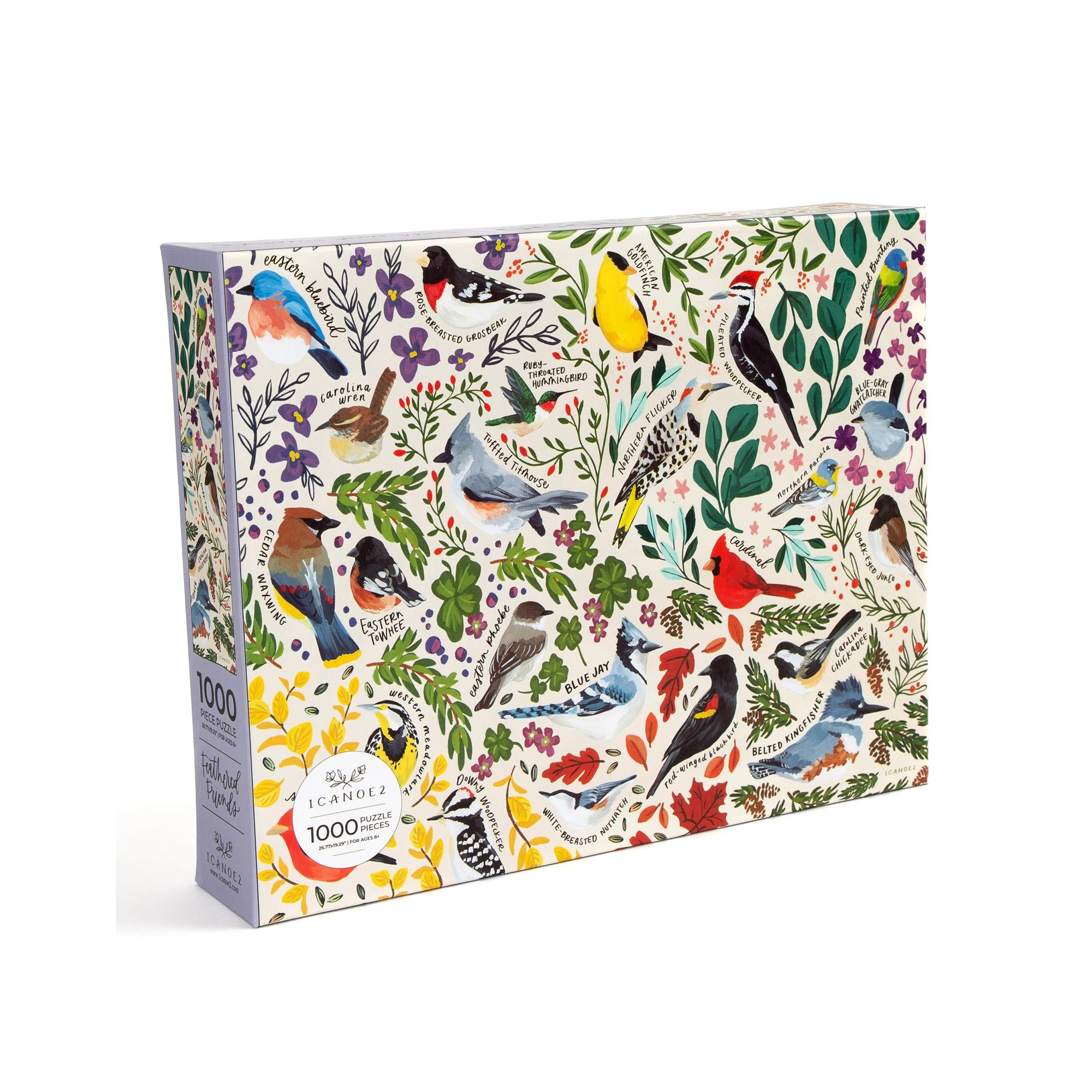 Feathered Friends 1,000 Piece Bird Jigsaw Puzzle Eleish Van Breems Home