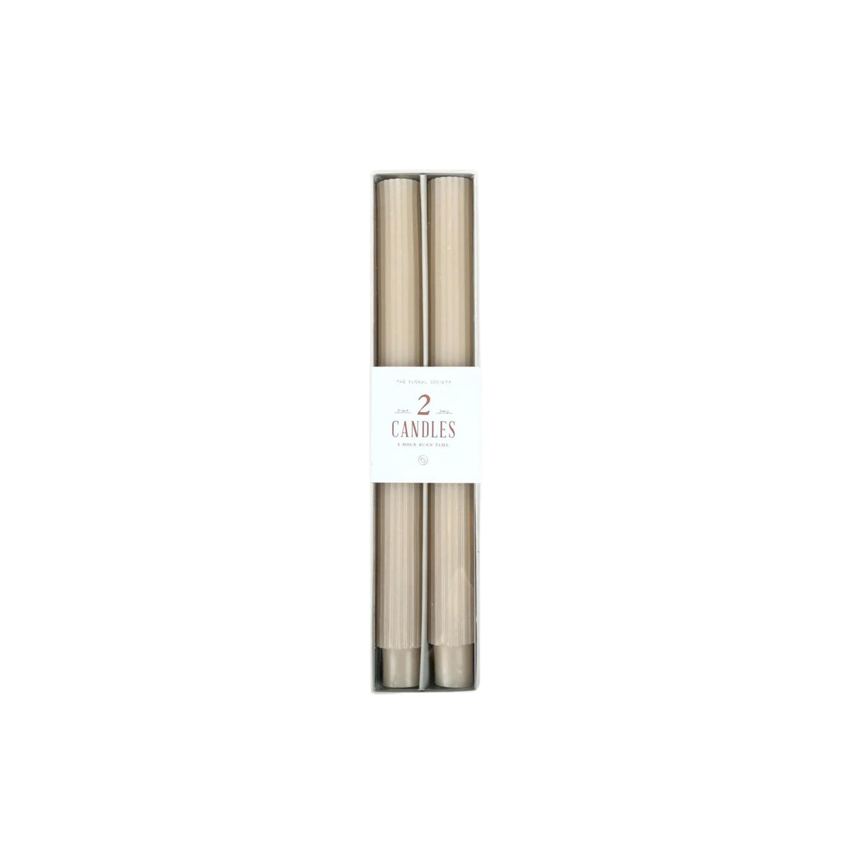 Fancy Taper Candles, 10" Pair, Parchment Eleish Van Breems Home