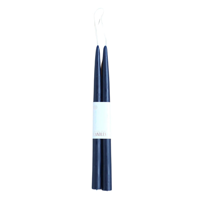 Dipped Taper Candles, 12" Pair, Midnight