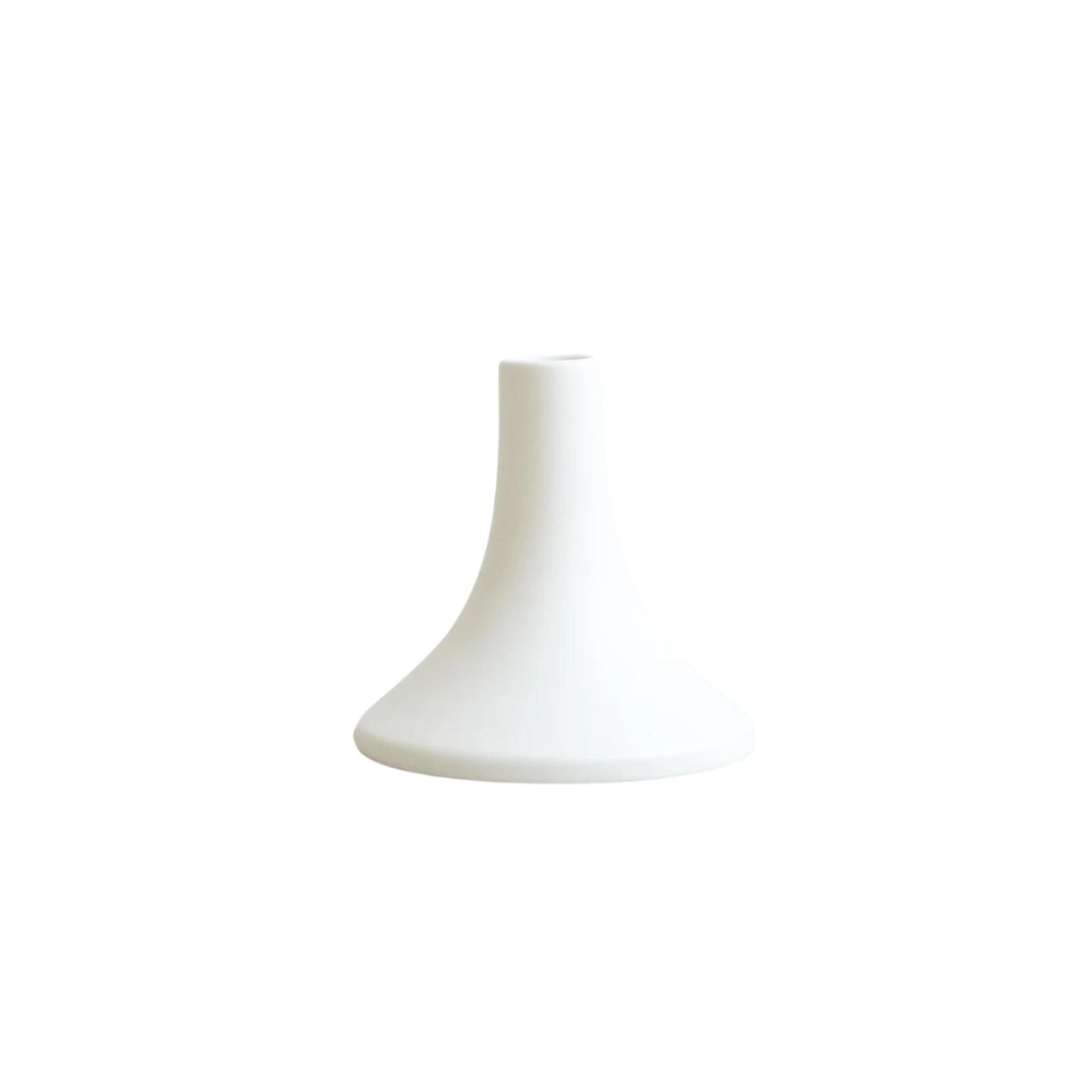 Ceramic Grand Taper Holder, Matte White, Short Eleish Van Breems Home