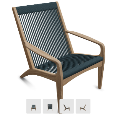 Gisele Lounge Chair, Outdoor CINZA