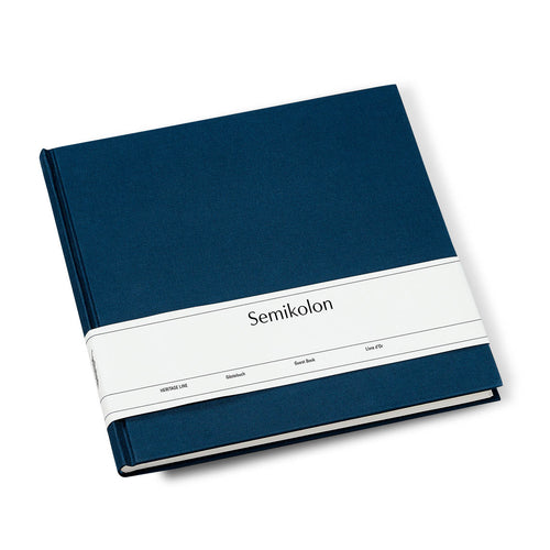Guest Book, Marine Colored Linen