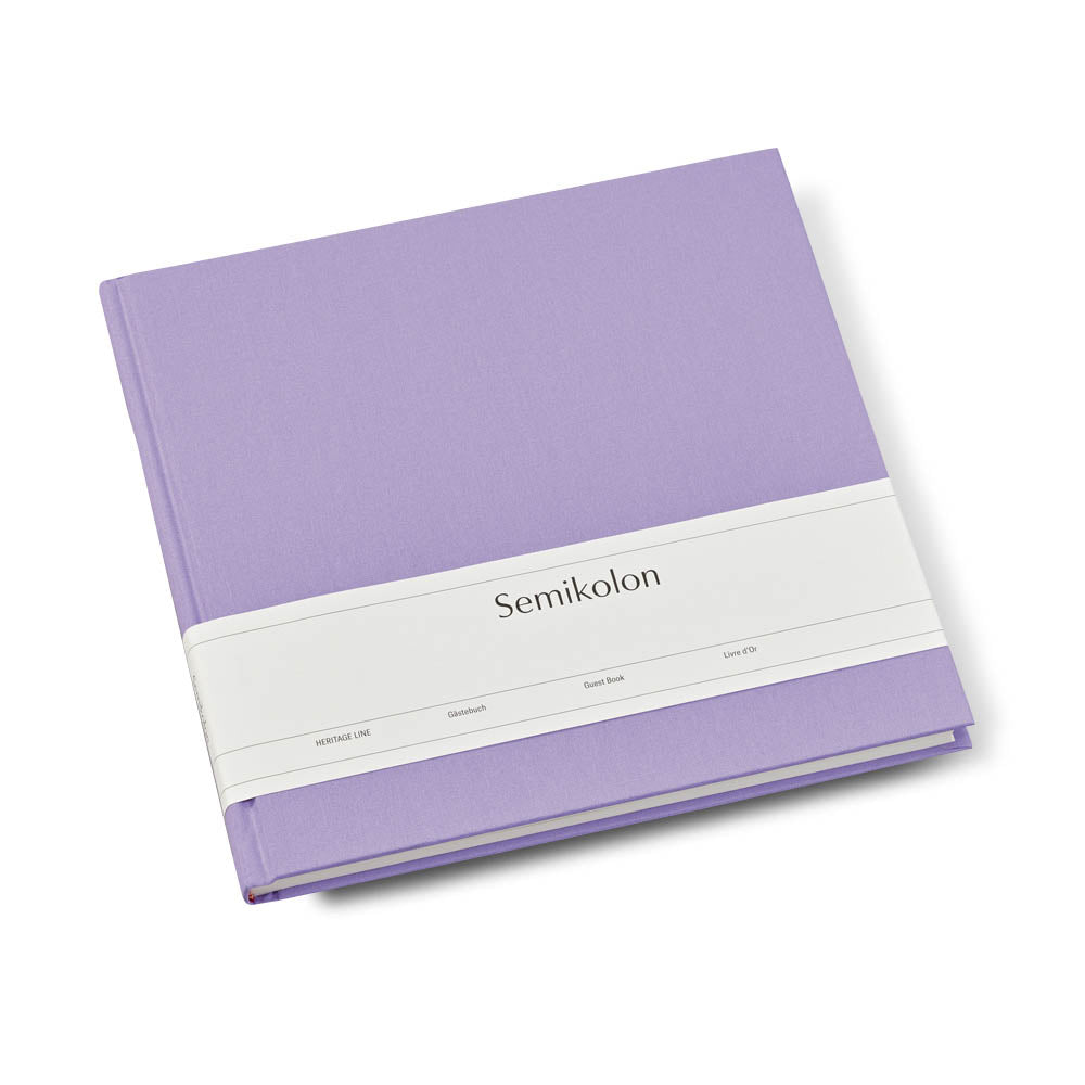 Guest Book, Lilac Colored Linen Eleish Van Breems Home