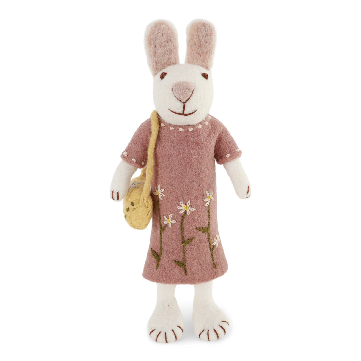 Big White Bunny w/Lavender Dress &amp; Purse Eleish Van Breems Home