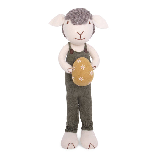 X-Large Grey Sheep With Green Pants & Egg