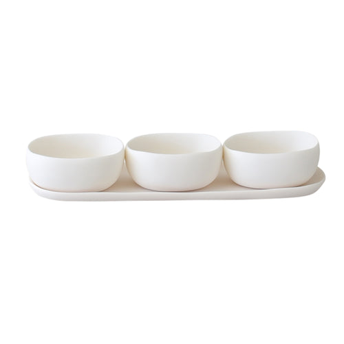 Tina Frey Design Cuadrado Serving Bowl Trio White