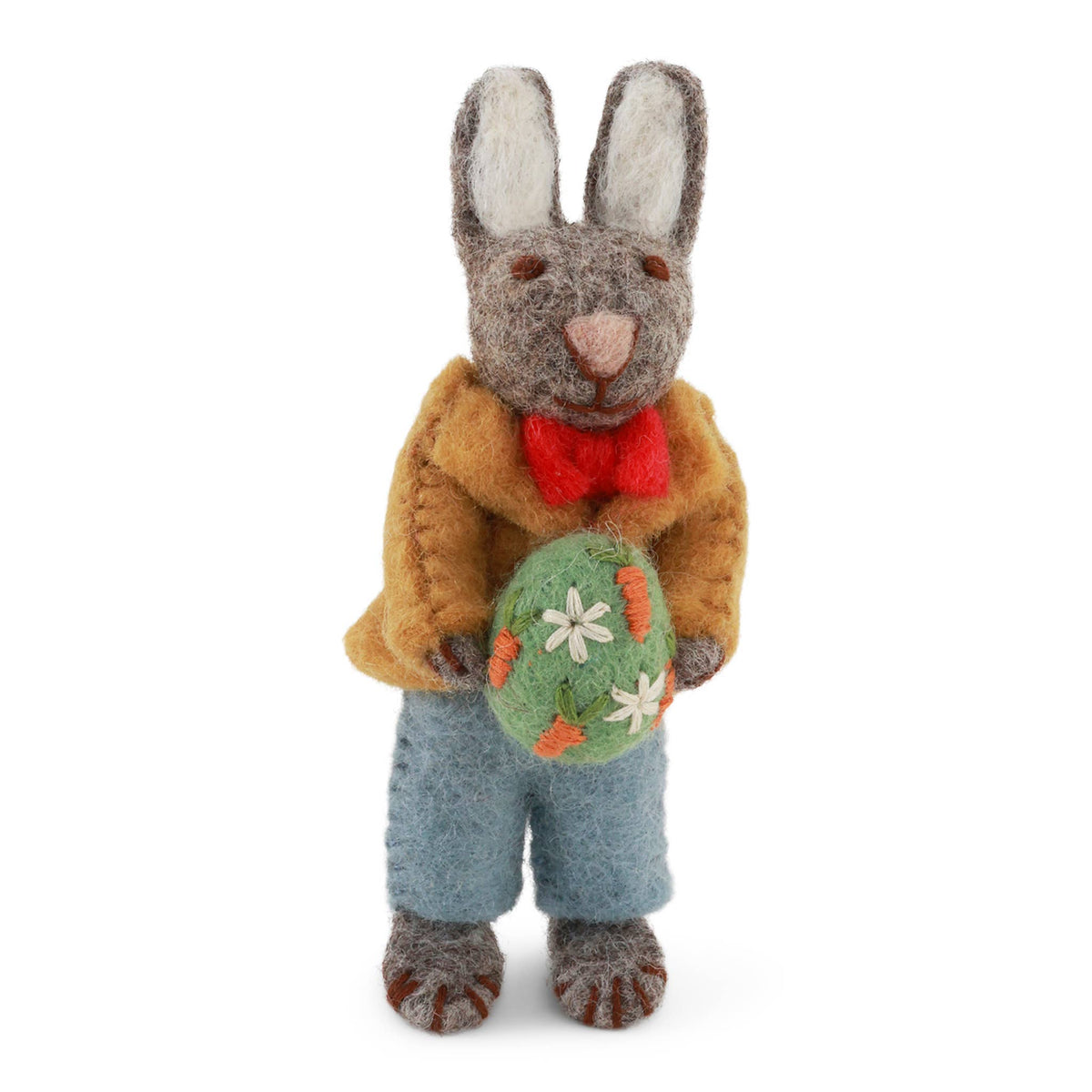 Small Grey Bunny Bunny w/Jacket &amp; Egg Eleish Van Breems Home