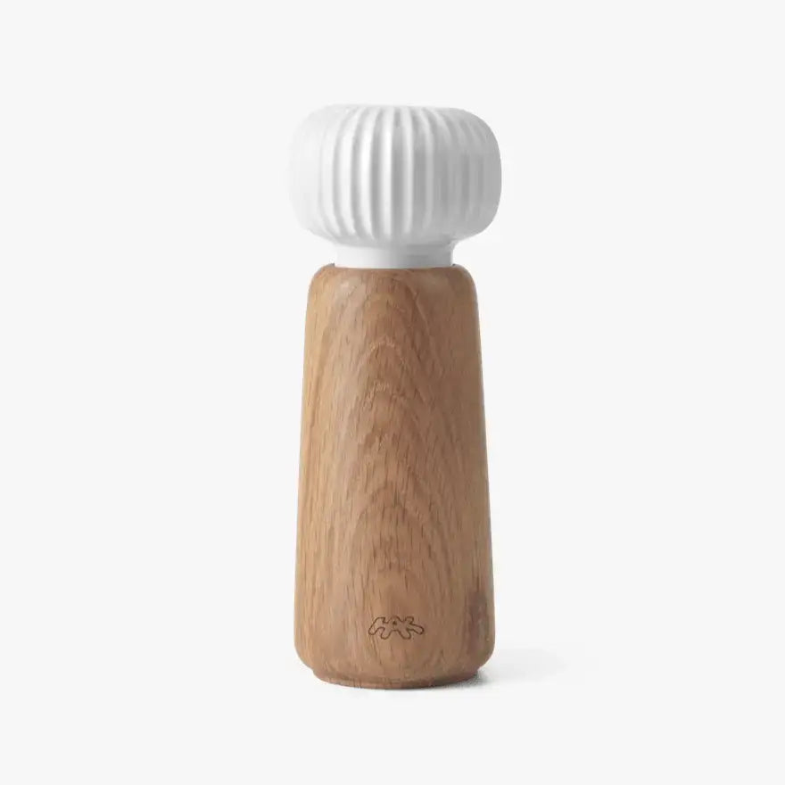 Kähler - Hammershøi - 7.3" Oak & Ceramic Spice Grinder Eleish Van Breems Home