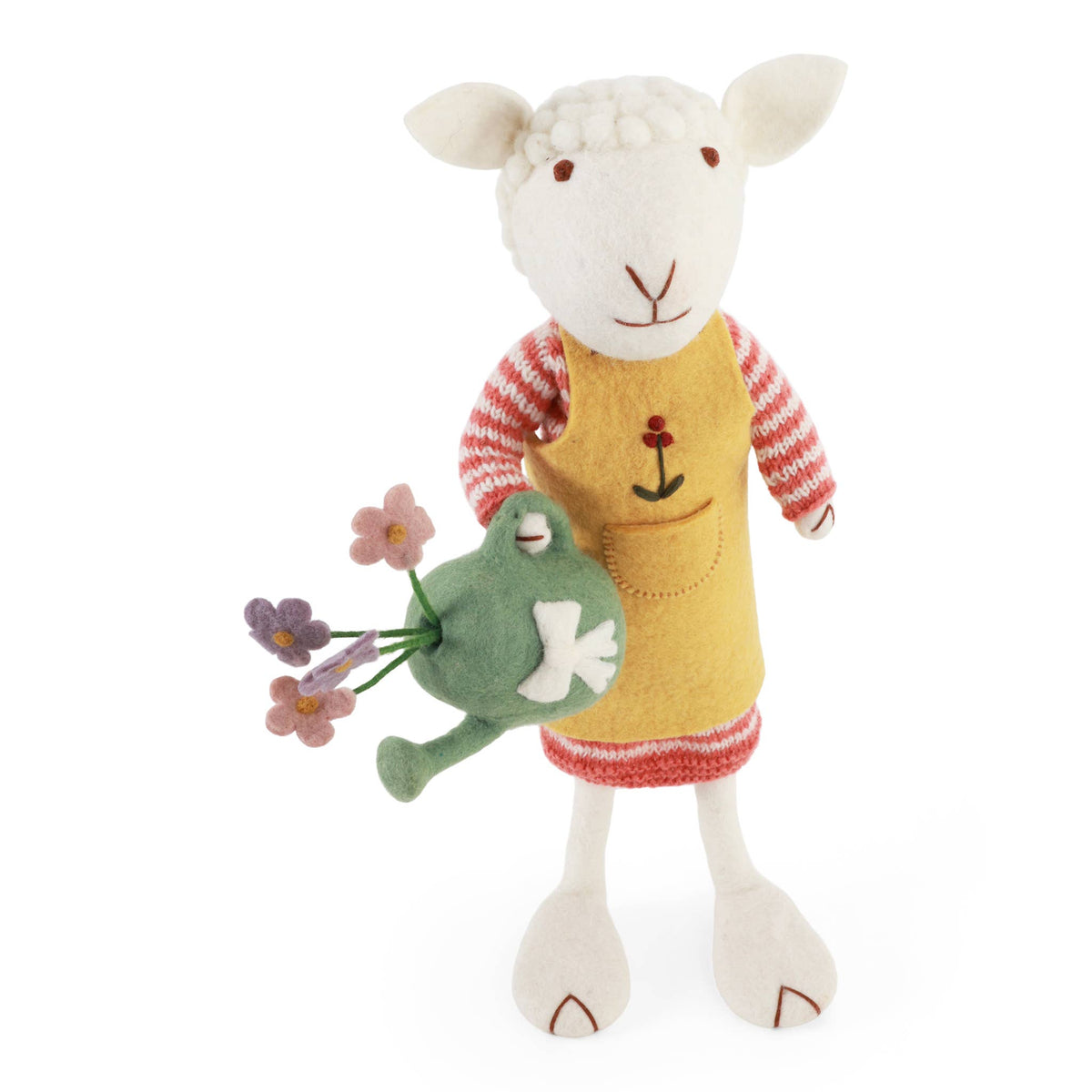 X-large White Girly Sheep w/Watering Can Eleish Van Breems Home