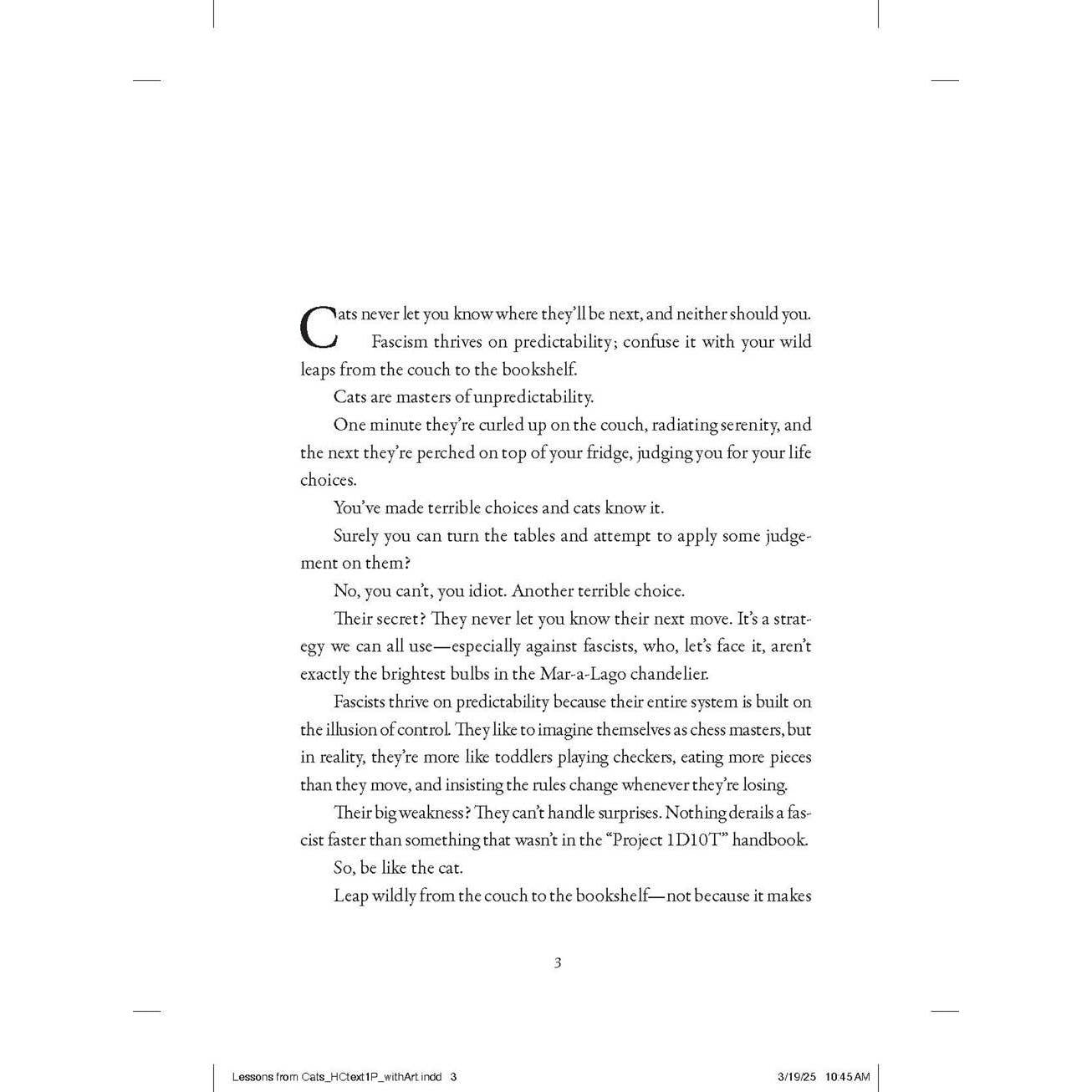 Lessons from Cats for Surviving Fascism Eleish Van Breems Home