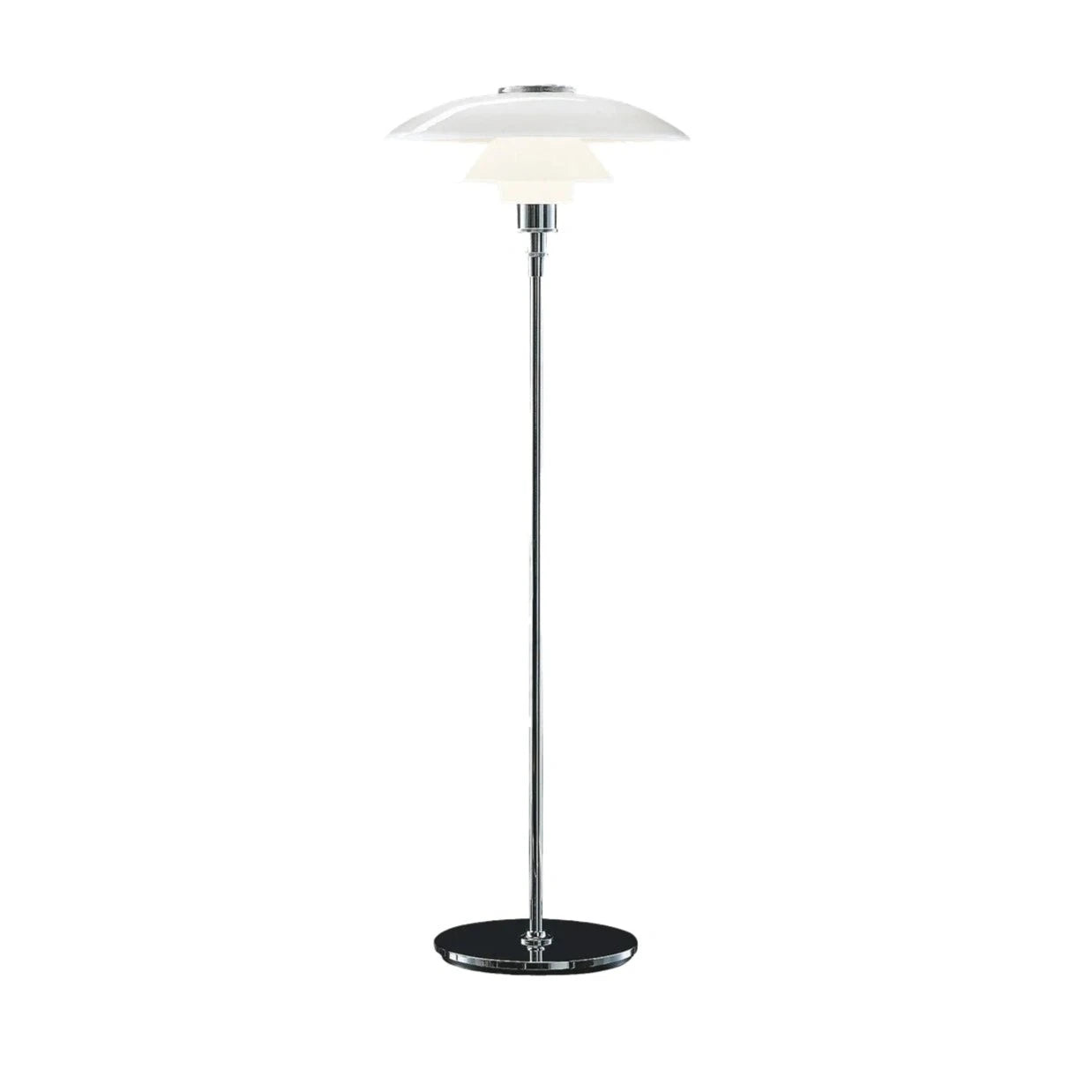 Louis Poulsen PH 4½-3½ Glass Floor Lamp, Chrome Eleish Van Breems Home