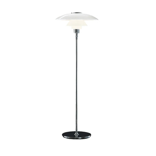 Louis Poulsen PH 4½-3½ Glass Floor Lamp, Chrome