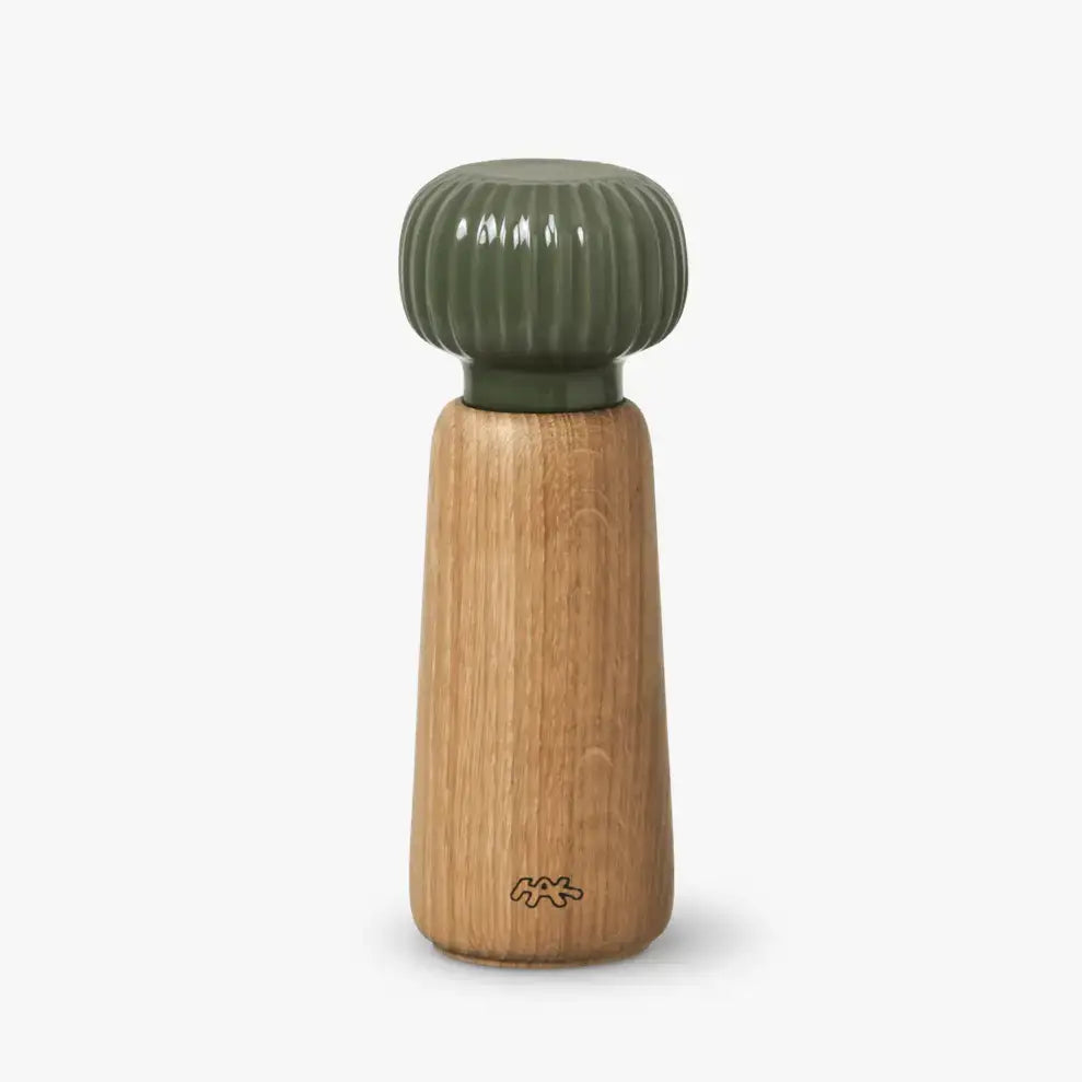 Kähler - Hammershøi - 7.3" Oak & Ceramic Spice Grinder Eleish Van Breems Home