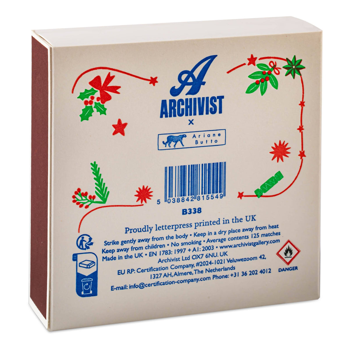 Festive Dog | Square - Christmas Safety Matches🎄 Eleish Van Breems Home