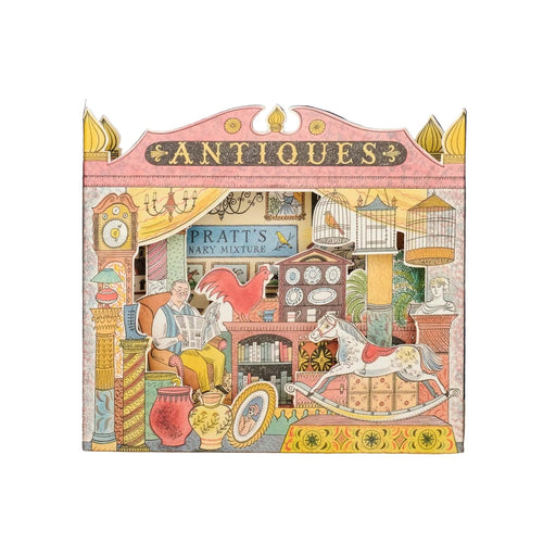 Antiques Shop Die Cut Card